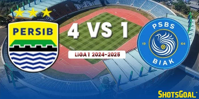 Persib Bandung Kalahkan PSBS Biak 4-1 di Laga Pertama BRI Liga 1